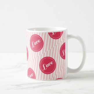 Sweet Niedliche Liebe Pink Streifen Valentinstag T Kaffeetasse