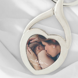 Sweet Nostalgic Baby Foto Heartfelt Schlüsselanhänger