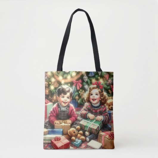 Sweet Nostalgic Children on Christmas to und from Tasche (Vorderseite)