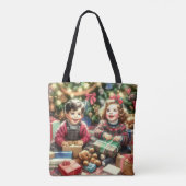 Sweet Nostalgic Children on Christmas to und from Tasche (Rückseite)