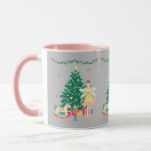 Sweet Nutcracker Ballerina Wasserfarbe Weihnachten Tasse (Links)