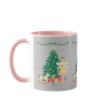 Sweet Nutcracker Ballerina Wasserfarbe Weihnachten