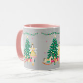 Sweet Nutcracker Ballerina Wasserfarbe Weihnachten Tasse (Vorderseite Links)
