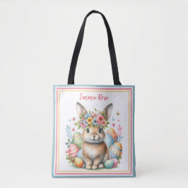 Sweet Oaster Bunny mit Blume und farbigen Eiern Tasche