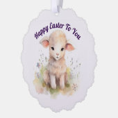 Sweet Oaster Lamb Paper Ornament Card (Links)