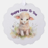 Sweet Oaster Lamb Paper Ornament Card (Vorderseite)