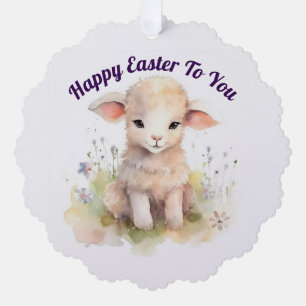 Sweet Oaster Lamb Paper Ornament Card
