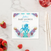 Sweet Ocean Octopus Seashells Baby Showroom Napkin Serviette (Beispiel)