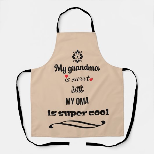 Sweet Oma Cool Oma All-over Print-Schürze Schürze (Vorderseite)