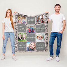 Sweet Oma/Nana Rose Gold Foto Fleecedecke