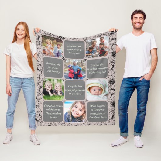 Sweet Oma/Nana Rose Gold Foto Fleecedecke (Beispiel)