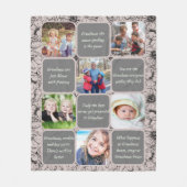 Sweet Oma/Nana Rose Gold Foto Fleecedecke (Vorderseite)