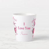 Sweet on you" Anpassbare Kirsche-Themed Milchtasse (Vorderseite)