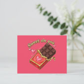 Sweet on You Chocolate Valentine design Einladung (Stehend Vorderseite)