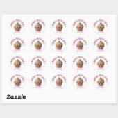 Sweet on You Cute Strawberry Valentine Sticker (Blatt)