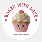 Sweet on You Cute Strawberry Valentine Sticker (Vorderseite)