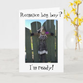 "SWEET ON YOU is what I BIN" FEMALE SCARECROW Karte (Gelbe Blume)