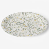 Sweet On You Lemons Wedding Pappteller (Schrägansicht)