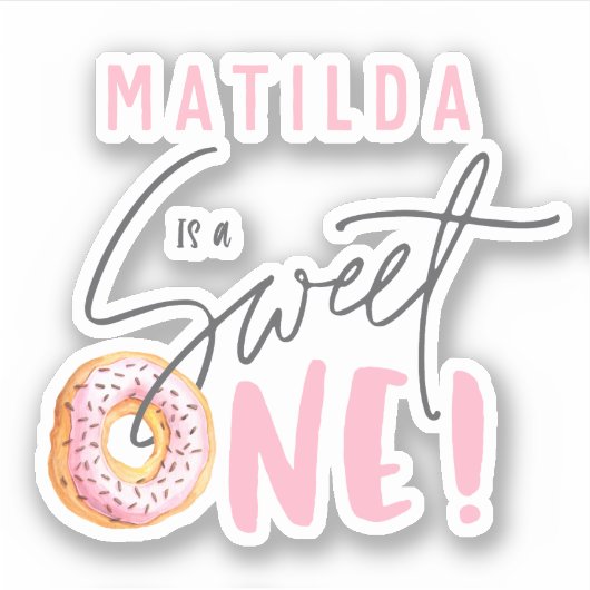 Sweet one 1. Geburtstag Aufkleber (Vorderseite)