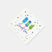 Sweet One 1. Geburtstag blauer Pop Serviette (Ecke)