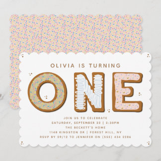 Sweet ONE 1. Geburtstag Einladung