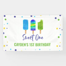 Sweet One 1. Geburtstag Ice Pop Blue Green