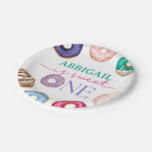 Sweet One 1. Geburtstag Pappteller (Schrägansicht)