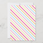 Sweet One 1. Geburtstag Party Candy Land Einladung (Rückseite)