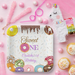 Sweet One 1. Geburtstag Party Plate | Personalisie Pappteller