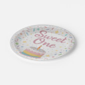 Sweet One 1st Birthday Paper Plate Pappteller (Schrägansicht)