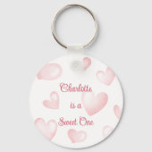 Sweet One, Any Name, Sweetheart One Party, Heart Schlüsselanhänger (Vorderseite)