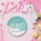 Sweet One Aquamarin Zuckerguss Girl's First Birthd Pappteller (Party)