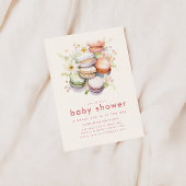 Sweet One Baby Shower Einladung mit Macaroons