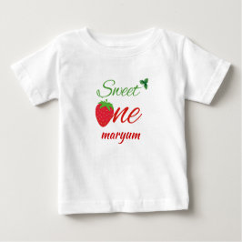 Sweet One Berry First Birthday Baby name Baby T-shirt