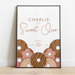 Sweet One Birthday Donut Girl's Party Poster