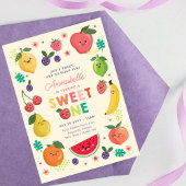 Sweet One Birthday einladen, Girls 1st Party Einla Einladung