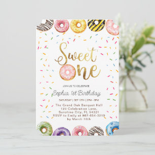 Sweet One Birthday Einladung, 1. Geburtstagsmädche Einladung