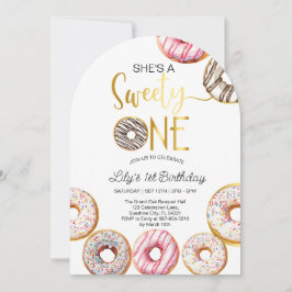 Sweet One Birthday Einladung, 1. Geburtstagsmädche Einladung