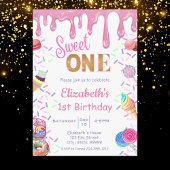 Sweet One Birthday Einladung für Mädchen