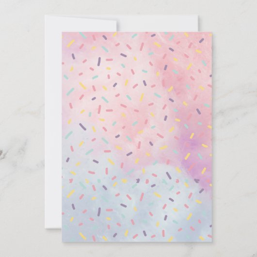 Sweet One Birthday Einladung für Mädchen (Rückseite)