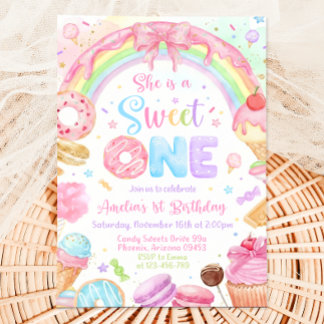 Sweet One Birthday Invitation, 1st Birthday Invite Einladung