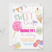 Sweet One Birthday Invitation | Ice Cream | ONE Einladung (Vorderseite)