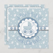 Sweet One Boy Invitation Square Einladung (Vorne/Hinten)