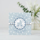 Sweet One Boy Invitation Square Einladung (Stehend Vorderseite)