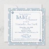 Sweet One Boy Invitation Square Einladung (Rückseite)