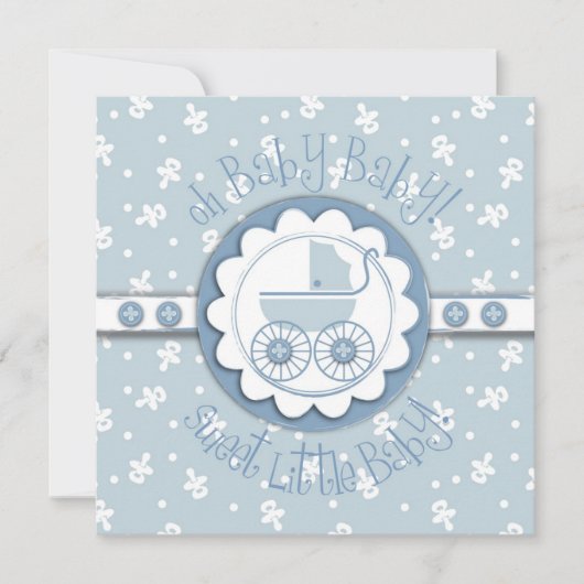 Sweet One Boy Invitation Square Einladung (Vorderseite)