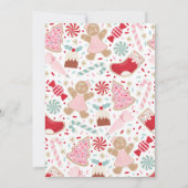 Sweet One Christmas Cookie 1. Geburtstag Party Einladung (Rückseite)