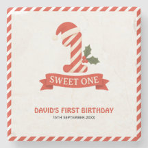 Sweet One Christmas erste Geburtstagseinladung