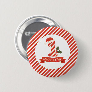 Sweet One Christmas Erster Geburtstag Button