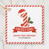 Sweet One Christmas Erster Geburtstag Geschenkanhänger (Vorderseite)
